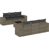 Maison Chic Seti vrtnega pohištva - Vrtna garnitura - Vrtni pohištvo set 7-delna z blazinami siv poli ratan, (21802504) | Shoptok.si