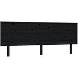 Maison Chic posteljno vzglavje - vzglavna omarica - nočna omarica črno 204x6x82,5 cm trdna borovina, (21706429) | Shoptok.si