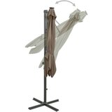  Vrtni senčnik z LED lučkami taupe 300 cm | Shoptok.si