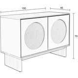 Zuiver Svetlo siva komoda iz masivne akacije 100x70x45 cm Twin – | Shoptok.si