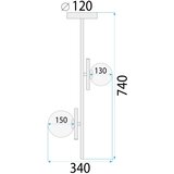 Toolight Viseća Lampa APP1666-2CP Zlato | shoptok.hr