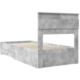  Okvir za krevet Betonski sivi i srebrna 75 x 190 cm | shoptok.hr