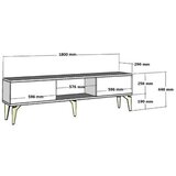 Hanah home tv polica karya anthracite gold