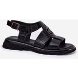 ARTIKER Leather Women's Sandals Patent With Decorative Detail | Shoptok.si