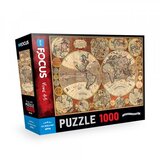 Blue Focus Puzzle 1000 delova Stara mapa sveta Cene