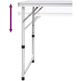  Sklopivi set stola za kampiranje i 6 stolaca podesiva visina 180x60 cm | shoptok.hr
