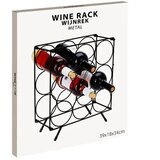 Home Styling Decoration kovinski stojalo za vino – 9 steklenic, črno | Shoptok.si