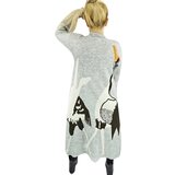 Pri Long cardigan sweater bird print cashmere GRACE | shoptok.hr