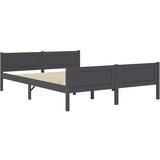 Furnova Posteljni okvir trdna borovina siv 120x200 cm, (21937598) | Shoptok.si