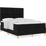  Postelja z vzmetnico z vzmetnico Črna 140 x 200 cm blago, (5000125990) | Shoptok.si