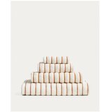 Kave Home Oranžna/bež frotirna bombažna brisača 30x50 cm Dorane – | Shoptok.si