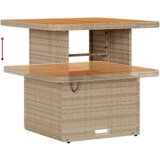 vidaXL 11-delni set vrtne sedežne garniture s blazinami Bež Poli Ratan Akacija | Shoptok.si