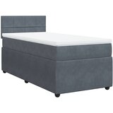  Box spring krevet s madracem tamnosivi 80 x 200 cm baršunasti | shoptok.hr