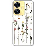 Teracell silikonska maska za Realme C55 Flower Print Skin bela Cene