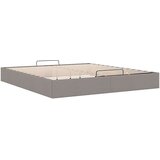 vidaXL Otomanski posteljni okvir brez vzmetnice taupe 200x200 cm blago, (21670821) | Shoptok.si