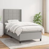 The Living Store Box spring postelja z vzmetnico svetlo siv 100x200 cm blago - Box Spring Postelja, (21437699) Cene
