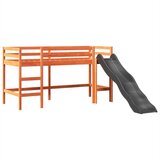 vidaXL Dječji krevet na kat s tornjem rozi 90x200 cm masivna borovina | shoptok.hr