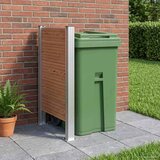  Ograda za kante za smeće Smeđa 85 x 12 x 115 cm Aluminij i WPC | shoptok.hr