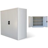 vidaXL Pisarniška omara z 2 vrati jeklo 90 cm siva Cene