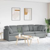  Modularna sofa s jastucima, tkanina, svijetlo siva | shoptok.hr