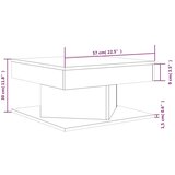  Stolić za kavu boja hrasta 57 x 57 x 30 cm konstruirano drvo | shoptok.hr