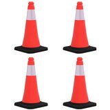 vidaXL Odsevni prometni stožci z močnimi podstavki 4 kosi 50 cm Cene