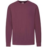 Fruit Of The Loom Burgundy Men's Sweatshirt Lightweight Set-in-Sweat Sweat Cene