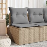 vidaXL Vrtna sofa bez naslona za ruke s jastucima bež od poliratana | shoptok.hr
