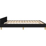  Okvir za krevet s uzglavljem crni 180 x 200 cm od tkanine | shoptok.hr