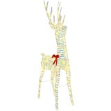  Reindeer vuče saonice Topla bijela 70 x 26 x 129 cm PET | shoptok.hr