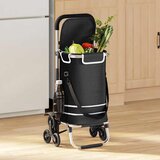 Kolica za kupovinu Crna 47 x 39 x 100,5 cm Oxford tkanina | shoptok.hr