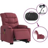 vidaXL Električni masažni naslonjač na podizanje od tkanine boja vina | shoptok.hr