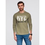 Ombre Men's urban print longsleeve - olive Cene
