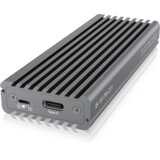 Icybox kućište za SSD disk IB-1817M-C31, M.2 NVMe, USB 3.1 Type-C, Type-C to Type-A USB cable, siva | shoptok.hr