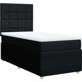 vidaXL Krevet s oprugama i madracem crni 100 x 200 cm od tkanine | shoptok.hr