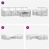  Set vanjskih sofa 7 kom. Bijela i krem Poliester 79 x 79 x 37 cm | shoptok.hr
