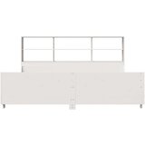  Krevet s regalom za knjige bez madraca bijeli 180x200cm od drva | shoptok.hr
