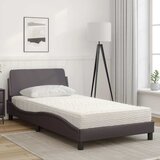  Krevet s madracem Dover sivi 100 x 200 cm od umjetne kože | shoptok.hr