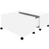 vidaXL Klubska mizica bela 75x75x38 cm iverna plošča | Shoptok.si