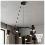 Brilagi LED RGBW prigušiva luster na sajli SELE 6xGU10/6,5W/230V crna u