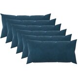  Jastuk s jastukom HEERLEN 6 kom. Plava Baršun - Plava 40 x 80 cm 6 | shoptok.hr