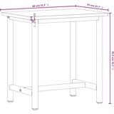  Radni stol 80x55x81,5 cm od masivne bukovine i metala | shoptok.hr