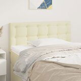 Maison Chic posteljno vzglavje - vzglavna omarica - nočna omarica krem 100x5x78/88 cm umetno usnje, (21706383) | Shoptok.si
