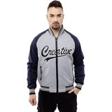 Glano Men Baseball Jacket - gray Cene