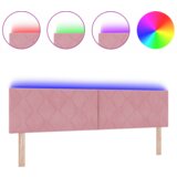  LED Uzglavlje Dijamantnih Blokova Dizajn Ružičasto 180 cm Baršunasto | shoptok.hr