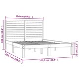  Okvir za krevet od masivnog drva 120 x 200 cm | Eponuda.com