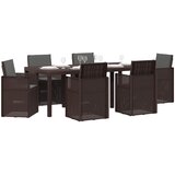  Vrtni set za objed s jastukom 7 pcs Smeđa i antracit PP | Eponuda.ba