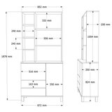 Hanah home Bookshelf, bež Slike
