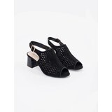 GOODIN Black suede heeled sandals | shoptok.hr