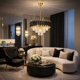  Brilagi - Luster na lancu ECLIPSE 5xE14/10W/230V prečnik 38 cm crna/zlatna | Eponuda.com